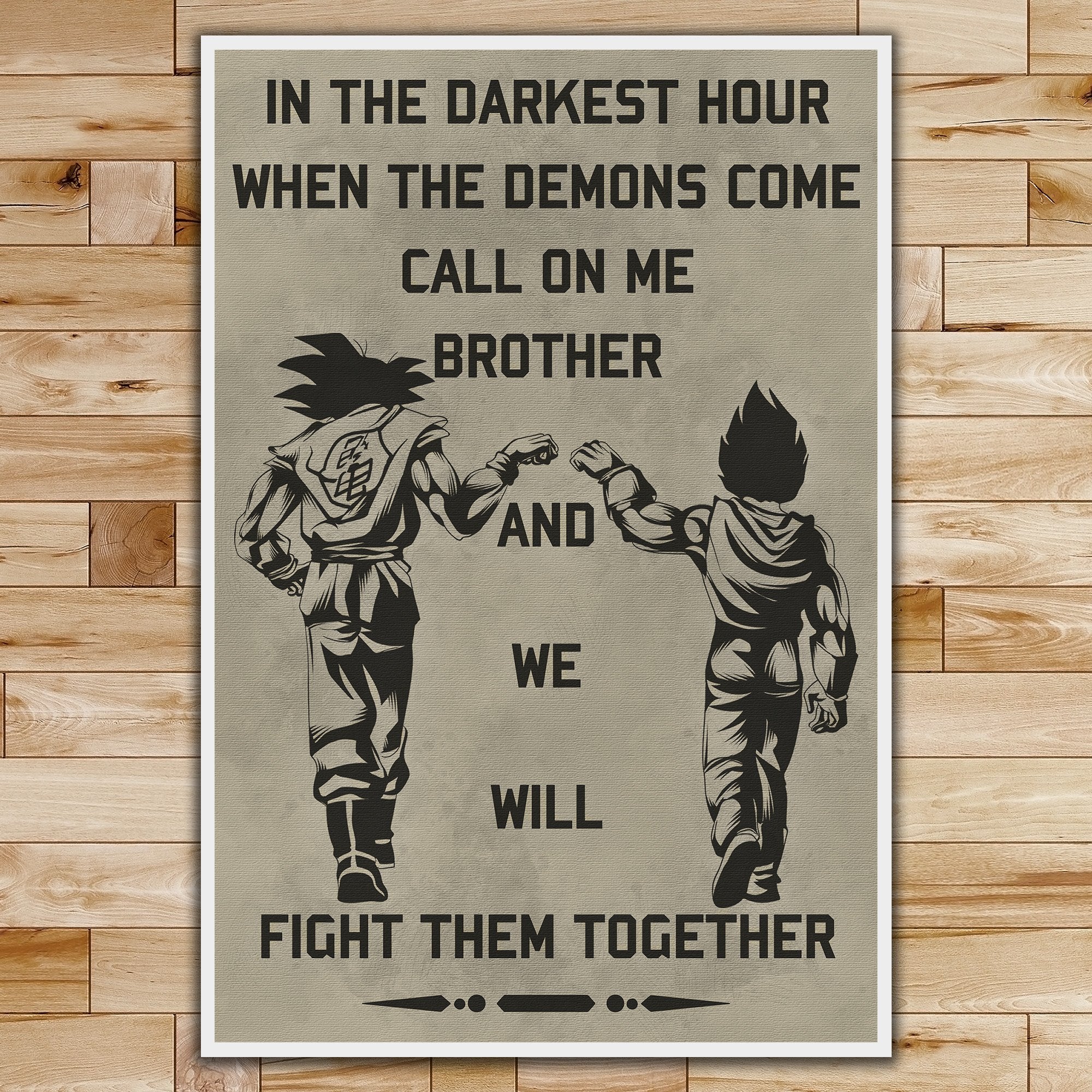 Call On Me Brother - Goku - Vegeta - English - Dragon Ball Poster ...